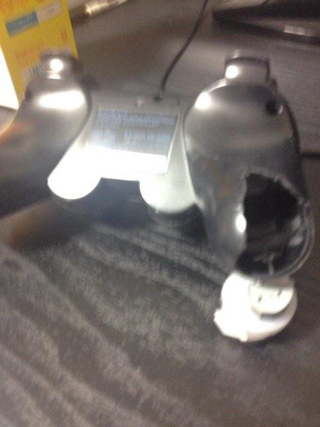 Illustration for article titled Controllers Thrown and Busted by Angry People